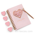 Notebook de regalos con velas perfumadas de lujo y bolígrafo
